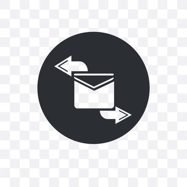 Umschlag mit Botschaftsvektorsymbol isoliert auf transparentem Backgr — Stockvektor