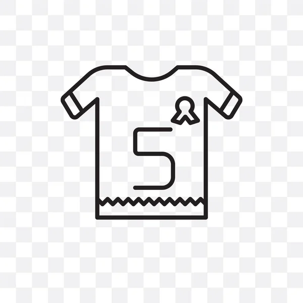 Jersey de fútbol icono vectorial aislado sobre fondo transparente , — Vector de stock