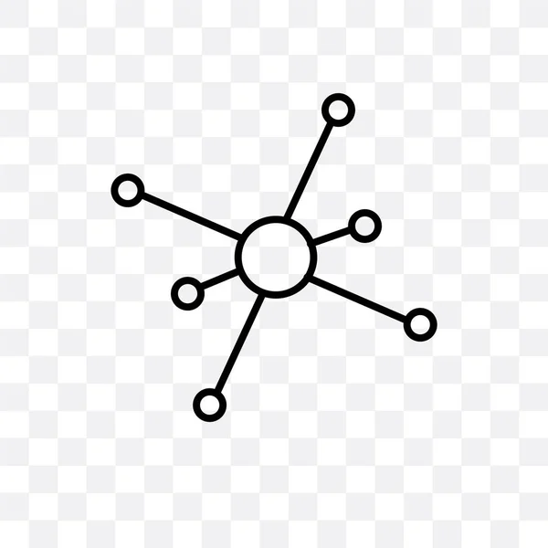 Molecuul vector pictogram geïsoleerd op transparante achtergrond, Molecul — Stockvector