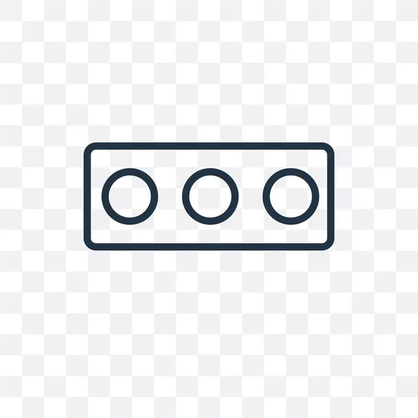 Блок вектор значок изолирован на прозрачном фоне, блок логотип — стоковый вектор