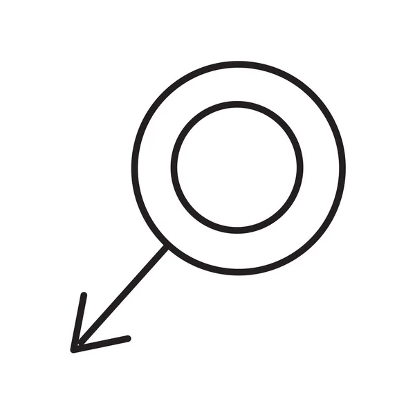 Weiblicher Symbolvektor isoliert auf weißem Hintergrund, weibliches Zeichen, m — Stockvektor
