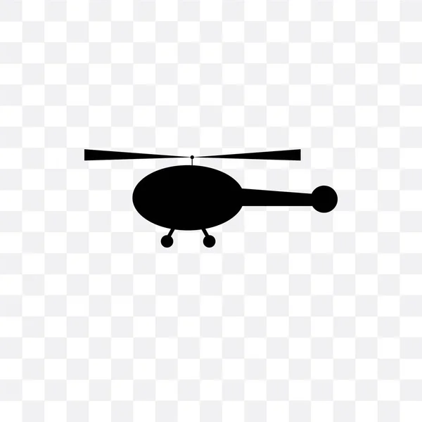 Icône vectorielle hélicoptère isolé sur fond transparent, hélicoïdal — Image vectorielle