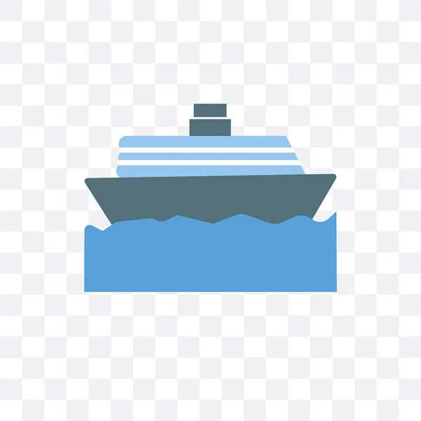 Kreuzfahrtvektorsymbol isoliert auf transparentem Hintergrund, Kreuzfahrtschiff — Stockvektor