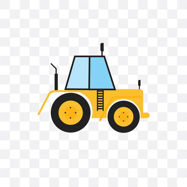 Значок трактора изолирован на прозрачном фоне, трактор — стоковый вектор