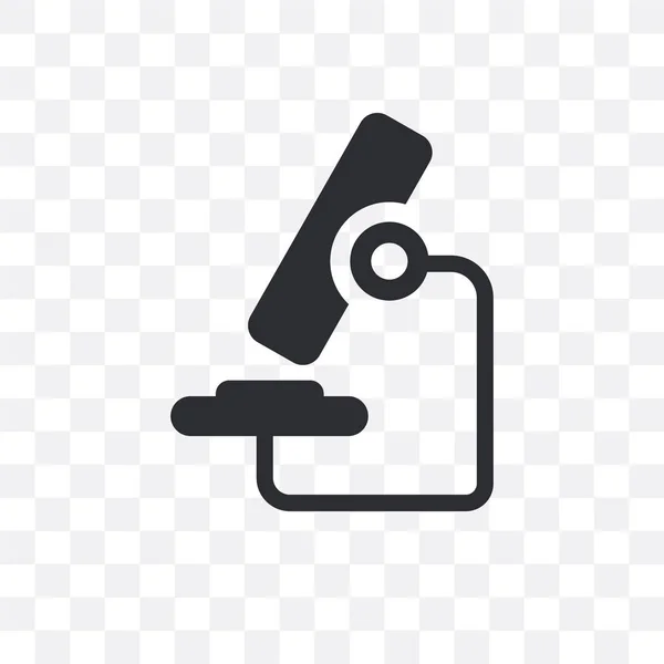 Microscope vector icon isolated on transparent background, Micro — Stock Vector