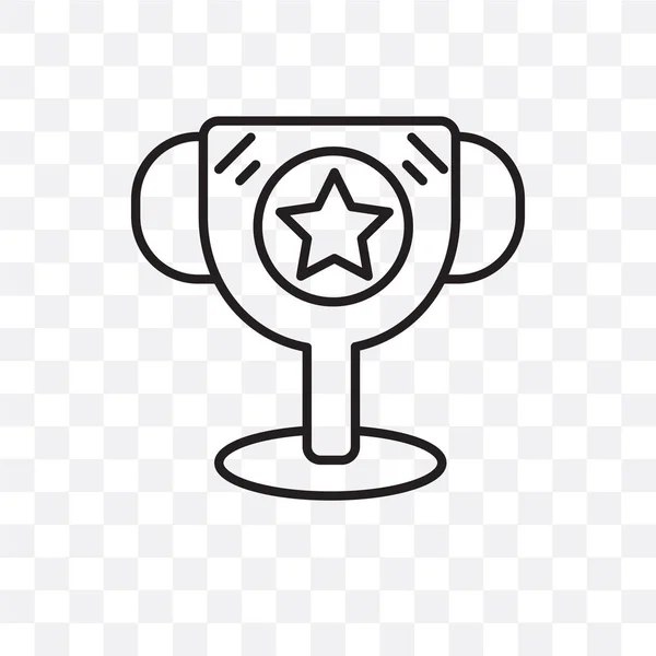 Trophy vector icon isolated on transparent background, Trophy lo — Stock Vector