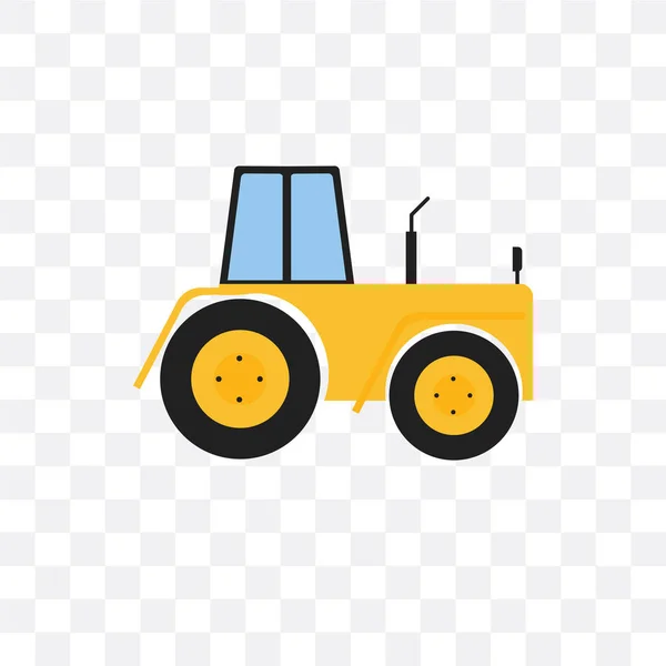 Tractor vector icon isolated on transparent background, Tractor — Stock Vector