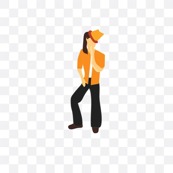 Icona vettoriale donna isolata su sfondo trasparente, logo Donna — Vettoriale Stock