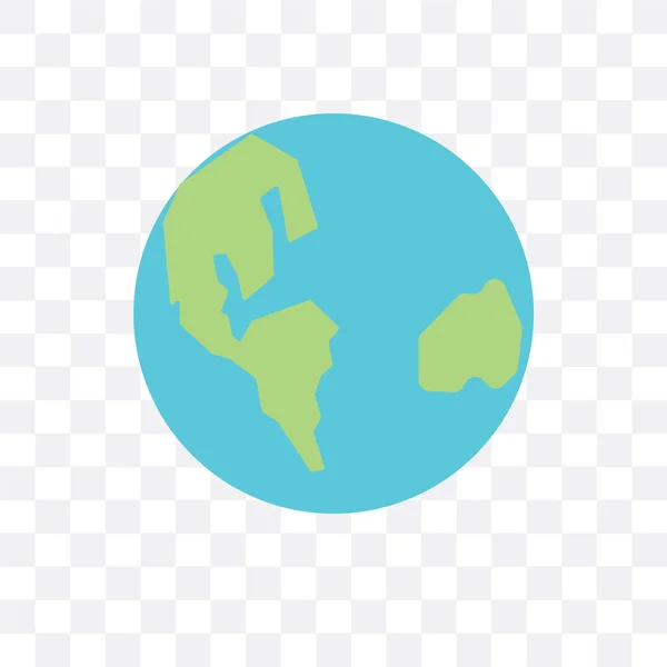 Planet Erde Vektorsymbol isoliert auf transparentem Hintergrund, pla — Stockvektor