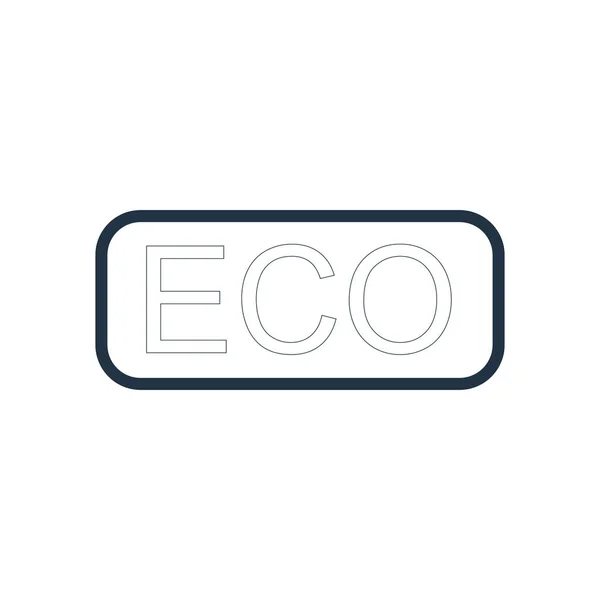 Vetor de ícone Eco isolado no fundo branco, sinal Eco —  Vetores de Stock