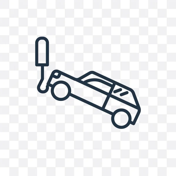 Tow truck vector icon isolated on transparent background, Tow tr — Stock Vector