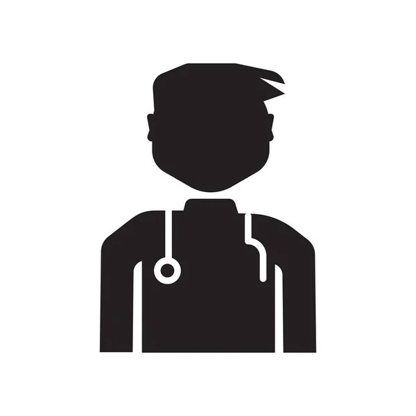 Dokter pictogram vector geïsoleerd op een witte achtergrond, arts teken, m — Stockvector