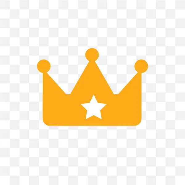 Иконка вектора короны изолирована на прозрачном фоне, логотип короны — стоковый вектор