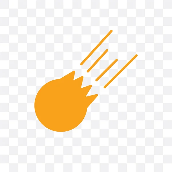 Meteoriet vector pictogram geïsoleerd op transparante achtergrond, Meteor — Stockvector