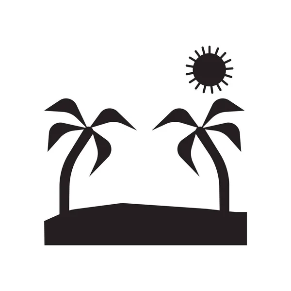 Icono de la isla vector aislado sobre fondo blanco, signo de la isla, v — Archivo Imágenes Vectoriales