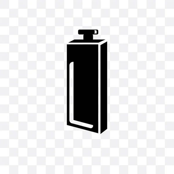 Botella de perfume icono vectorial aislado sobre fondo transparente — Vector de stock