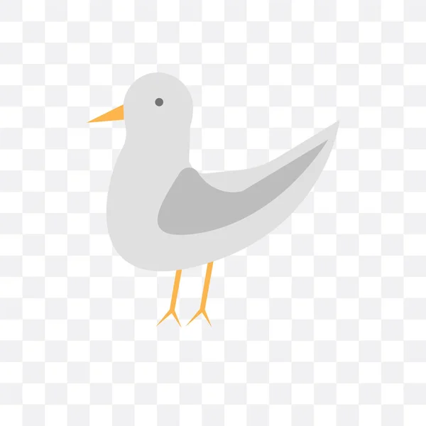 Seagull vector icon isolated on transparent background, Seagull — Stock Vector