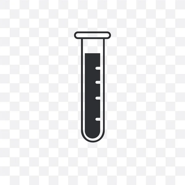 Test tube vector icon isolated on transparent background, Test t