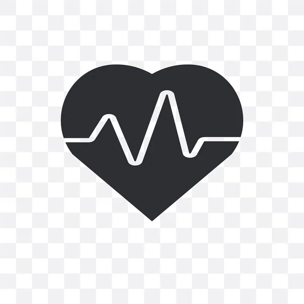 Cardiograma icono vectorial aislado sobre fondo transparente, cardi — Vector de stock