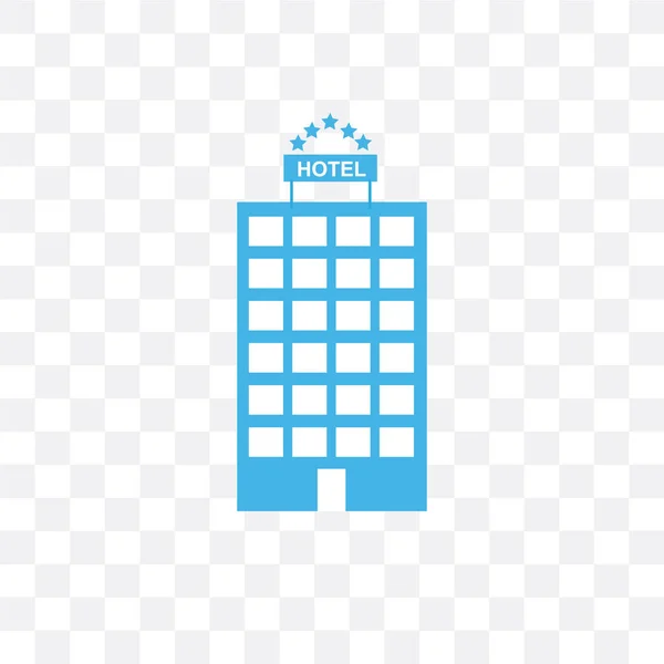 Icône vectorielle de l'hôtel isolée sur fond transparent, logo de l'hôtel — Image vectorielle