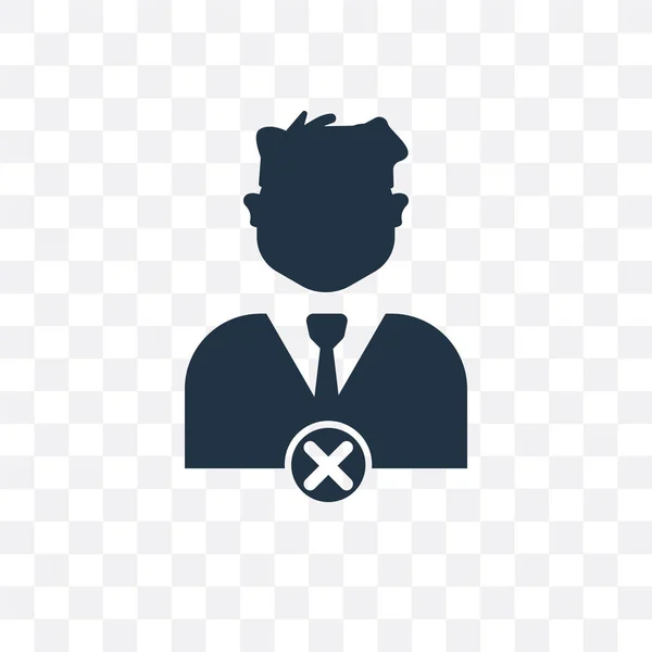 Hombre de negocios icono vectorial aislado sobre fondo transparente, Busi — Vector de stock