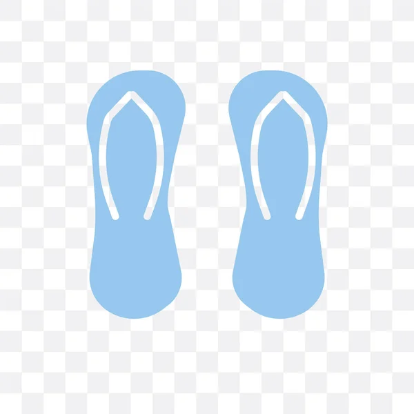 Flip flops vector pictogram geïsoleerd op transparante achtergrond, Flip — Stockvector