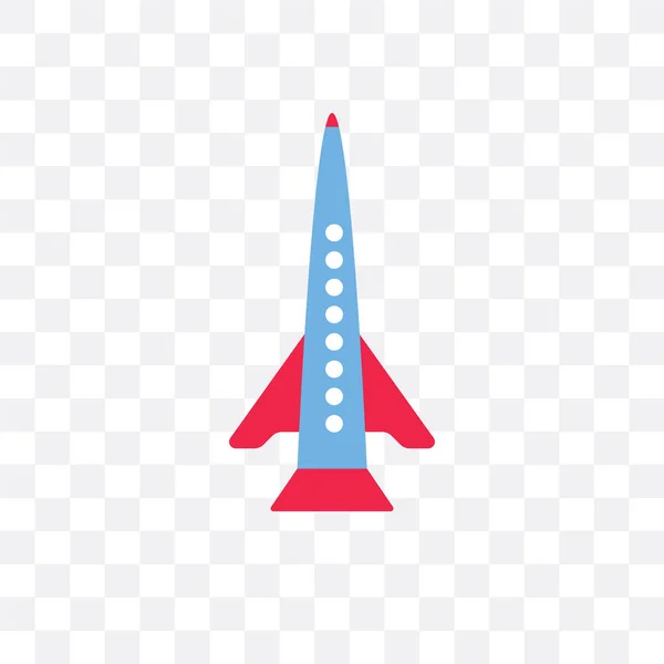 Rocket ship vector icon isolated on transparent background, Rock — Stock Vector