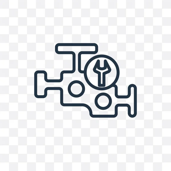 Engine vector icon isolated on transparent background, Engine lo — Stock Vector