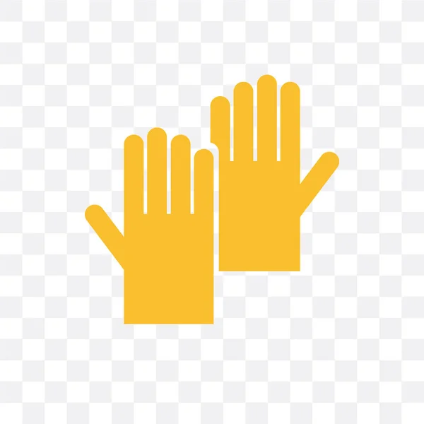 Handskar vektor ikonen isolerad på transparent bakgrund, handskar lo — Stock vektor
