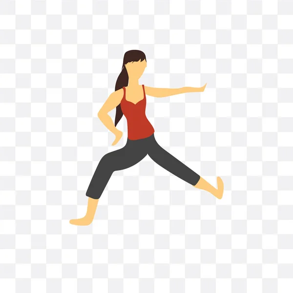 Exercise vector icon isolated on transparent background, Exercis — Stock Vector