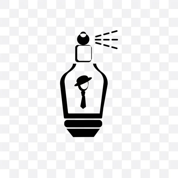 Perfume bottle vector icon isolated on transparent background, P — Stock Vector
