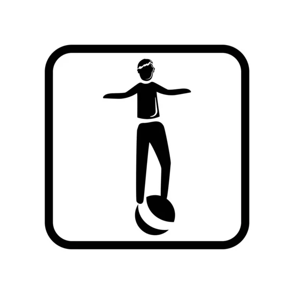 Akrobat-Symbolvektor isoliert auf weißem Hintergrund, Akrobat-Zeichen , — Stockvektor