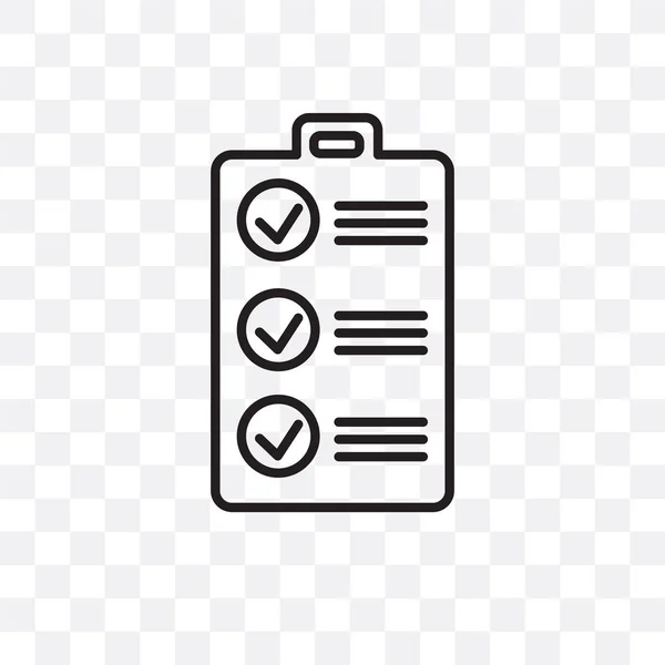 Checklist vector icon isolated on transparent background, Checkl