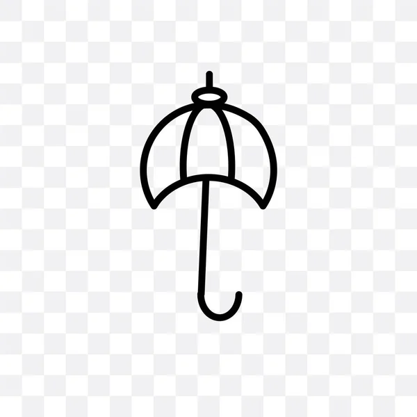 Basic umbrella vector icon isolated on transparent background, B