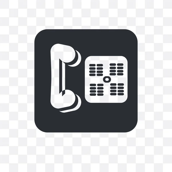 Telefon mit Drahtvektorsymbol isoliert auf transparentem Hintergrund, — Stockvektor