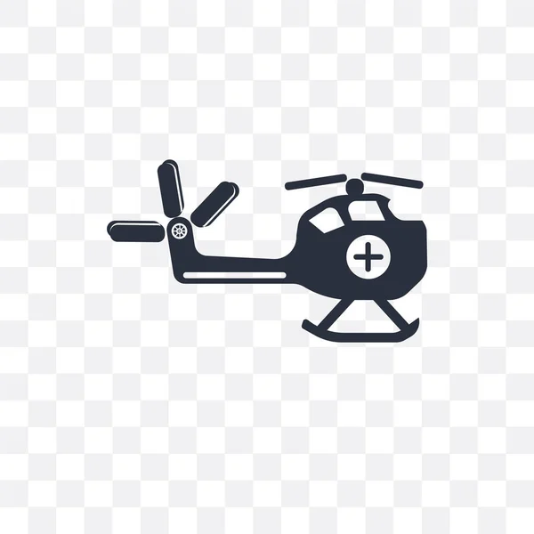 Orvosi-chopper közlekedési vektor ikon elszigetelt átlátszó ba — Stock Vector