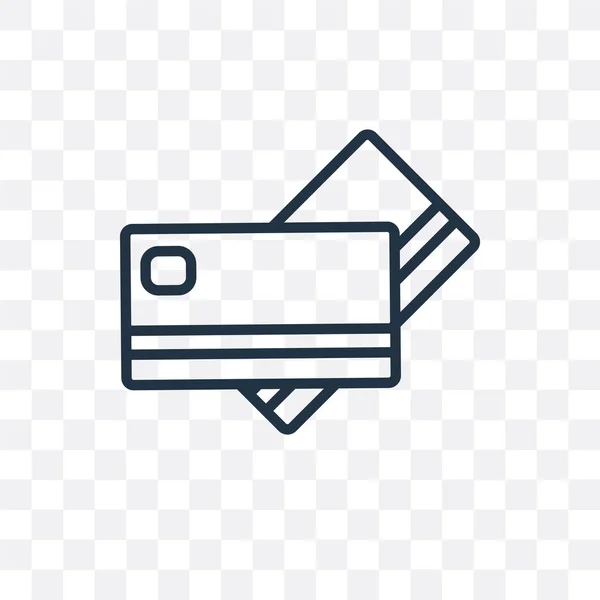 Kártya vector icon elszigetelt átlátszó háttér, kártya logo d — Stock Vector