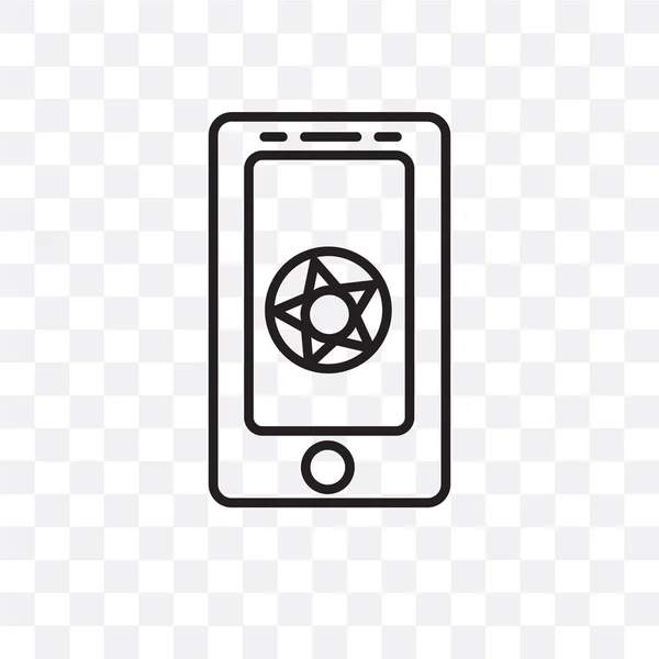 Smartphone vector icon isolated on transparent background, Smart — Stock Vector