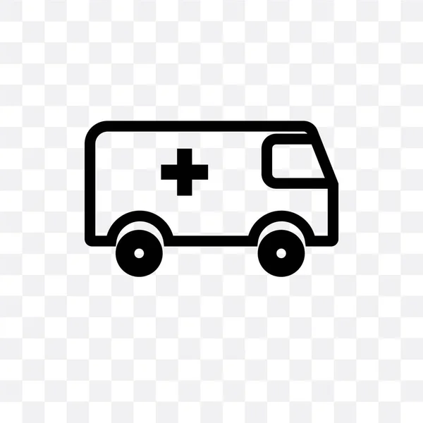Rettungswagen-Vektor-Symbol isoliert auf transparentem Hintergrund, Ambulanz — Stockvektor