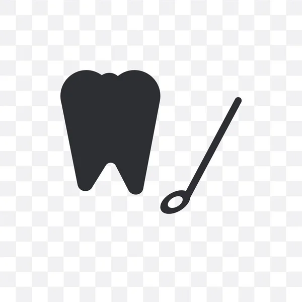 Zahnhaken-Vektor-Symbol isoliert auf transparentem Hintergrund, Delle — Stockvektor