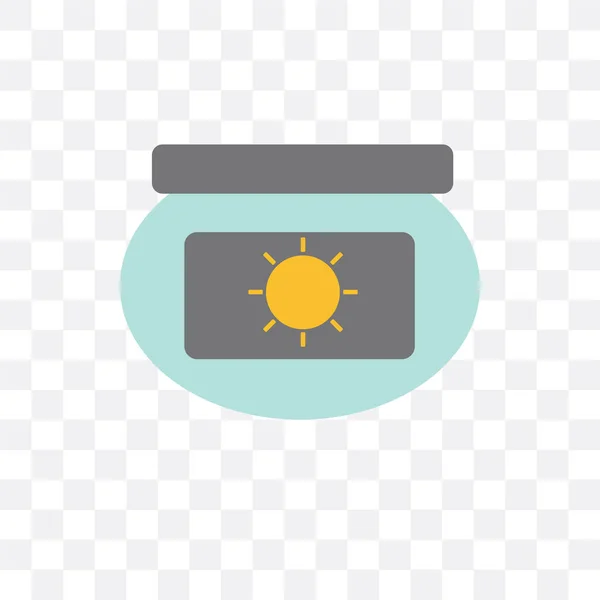 Αντηλιακή κρέμα διάνυσμα εικονίδιο που απομονώνονται σε διαφανές φόντο, ήλιος cr — Διανυσματικό Αρχείο