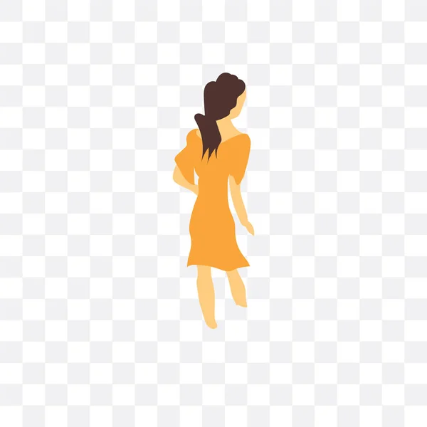 Woman walking vector icon isolated on transparent background, Wo Vector Graphics