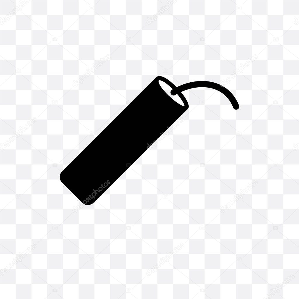 Dynamite vector icon isolated on transparent background, Dynamite logo concept