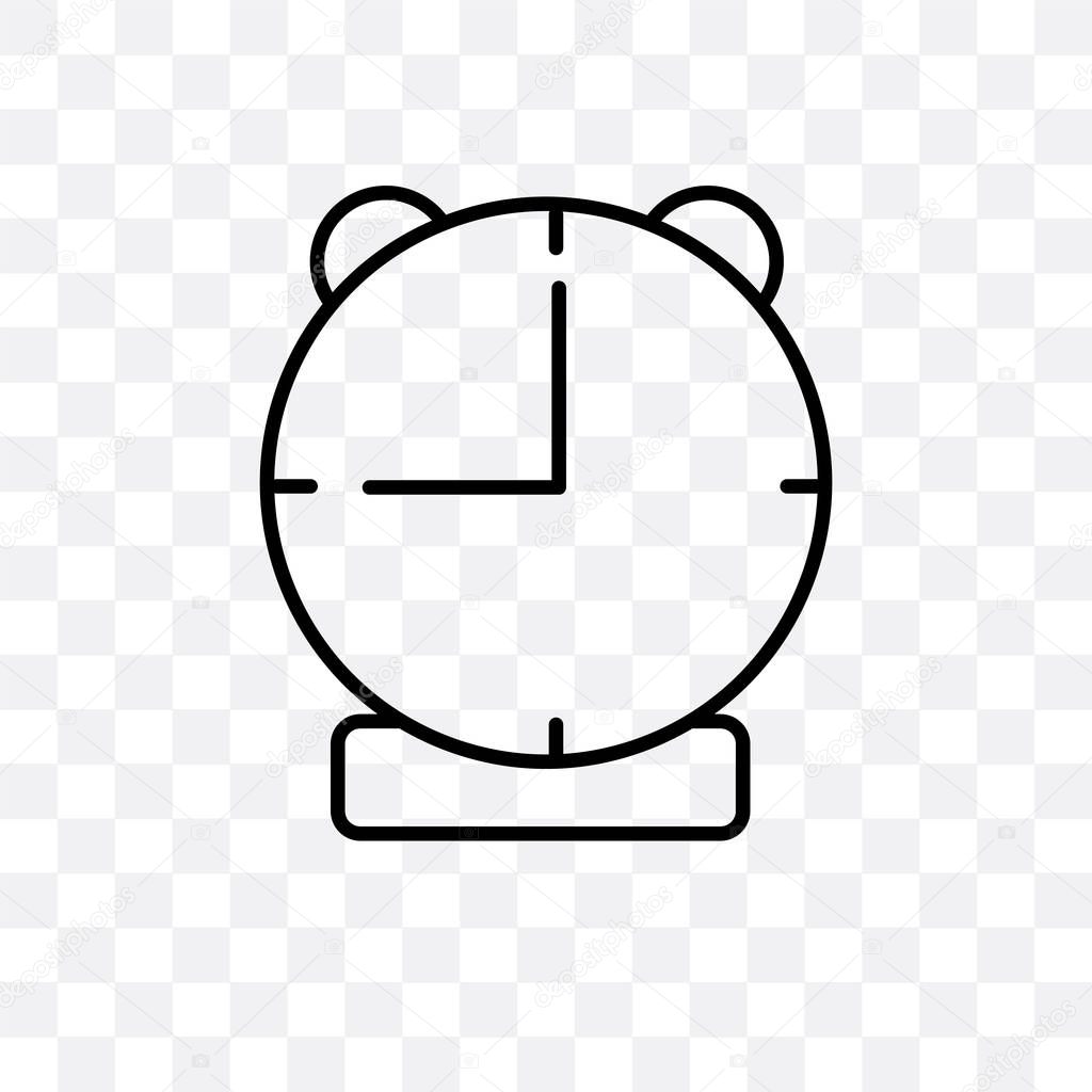 Wall clock vector icon isolated on transparent background, Wall clock logo concept