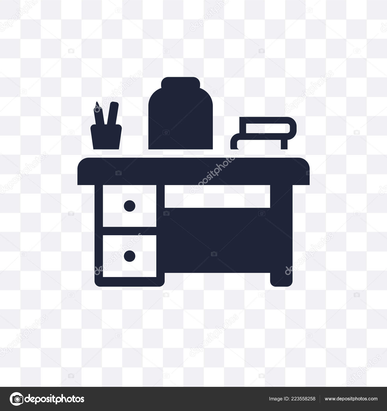 Teacher Desk Transparent Icon Teacher Desk Symbol Design Education
