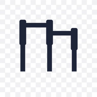 Yatay çubuğu saydam simgesi. Yatay çubuk simgesi tasarım spor salonu ve fitness koleksiyonundan. Basit öğe vektör çizim şeffaf arka plan üzerinde.