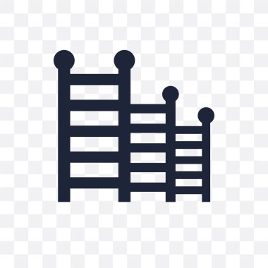 spor salonu merdiven şeffaf simge. Merdiven sembolü tasarım Collection: spor salonu ve fitness spor salonu. Basit öğe vektör çizim şeffaf arka plan üzerinde.