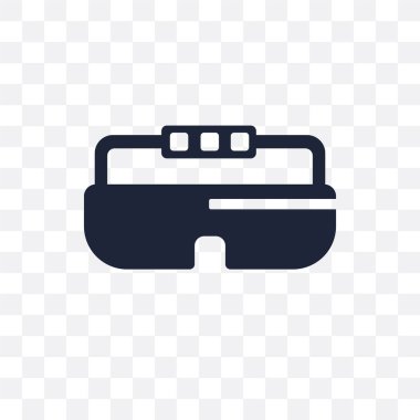 AR gözlük şeffaf simge. AR gözlük simgesi tasarım yapay Intellegence Collection.