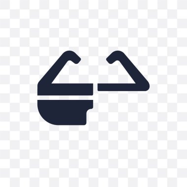 AR tek gözlük şeffaf simge. AR tek gözlük simgesi tasarım yapay Intellegence Collection.