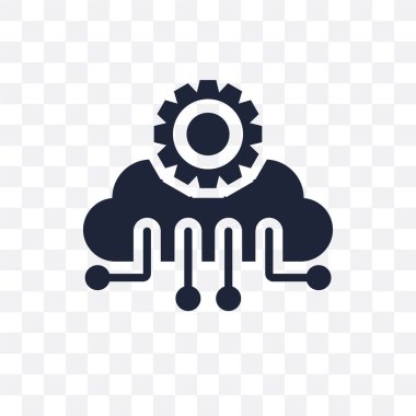 Bulut istihbarat şeffaf simge. İstihbarat sembolü tasarım gelecek teknoloji koleksiyonundan bulut.